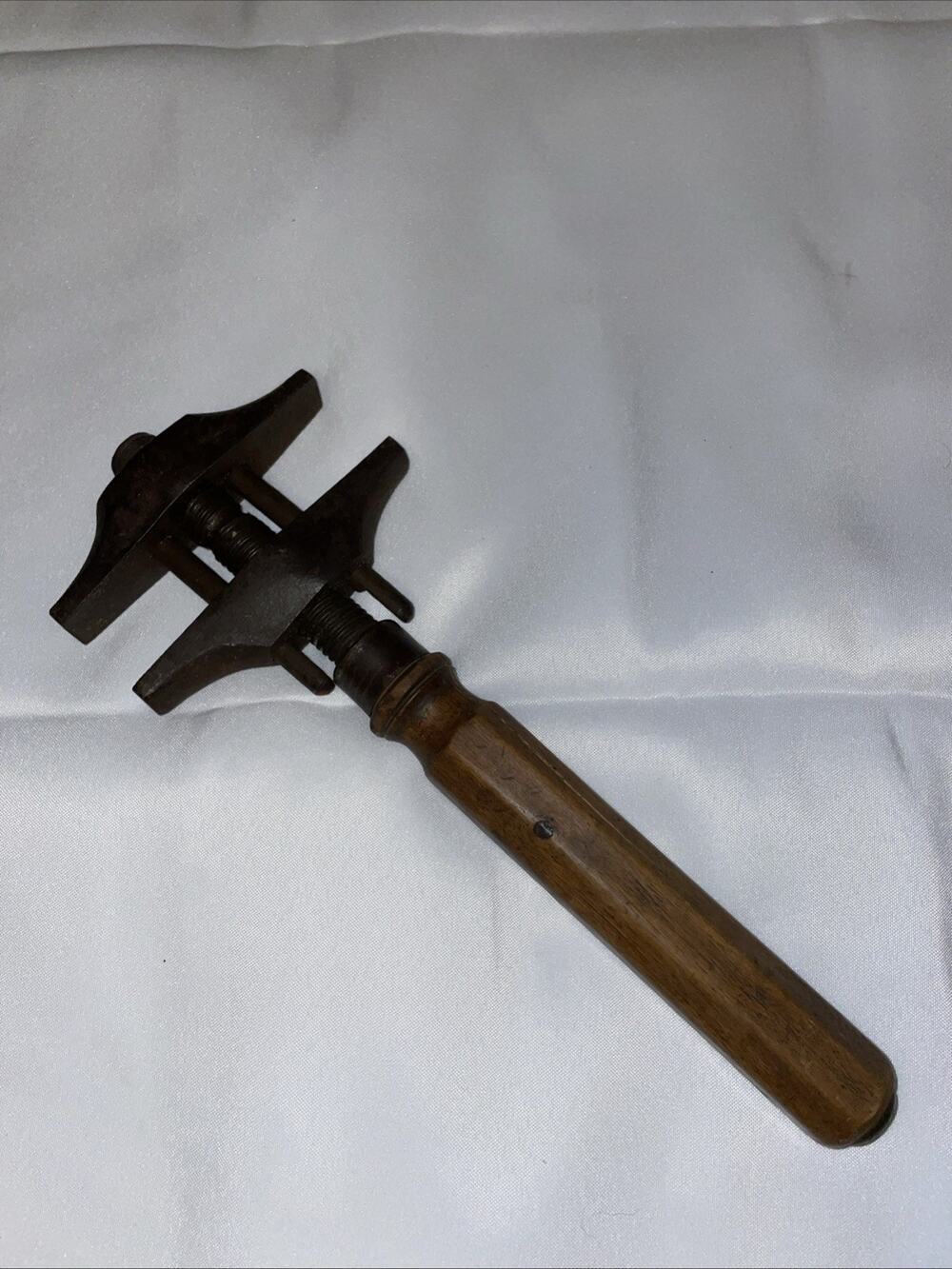 Antique Key Wrench Factory Tool Industrial Sleeve Wooden Deco Garage Workshop